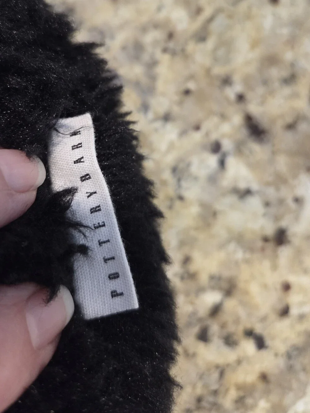 Pottery Barn Cozy Teddy Faux Fur Jolly Scottie Dog Puppy Collar Pillow Black